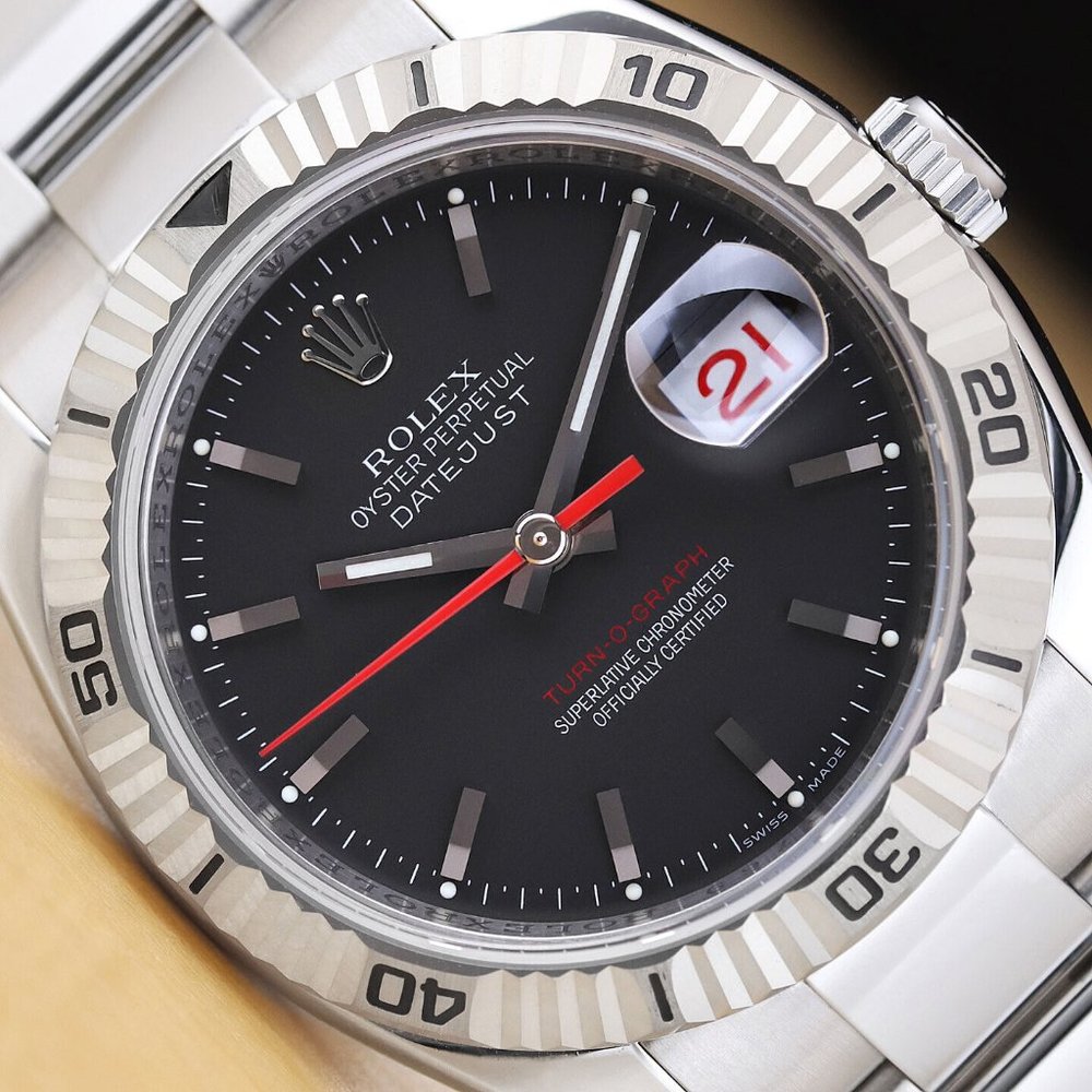 ROLEX DATEJUST 36MM DIAL 18K WATCH!